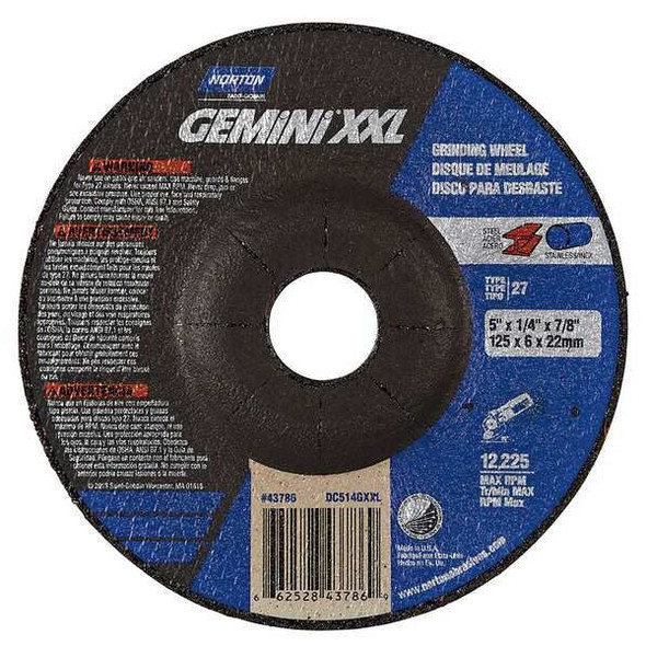 Norton Abrasives DepressedGrindWhl,7/8"CN,UnthreadHle 66252843786