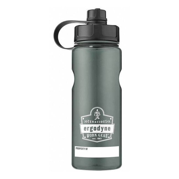 Ergodyne Water Bottle,34 oz,Gray,BPA Free 5151