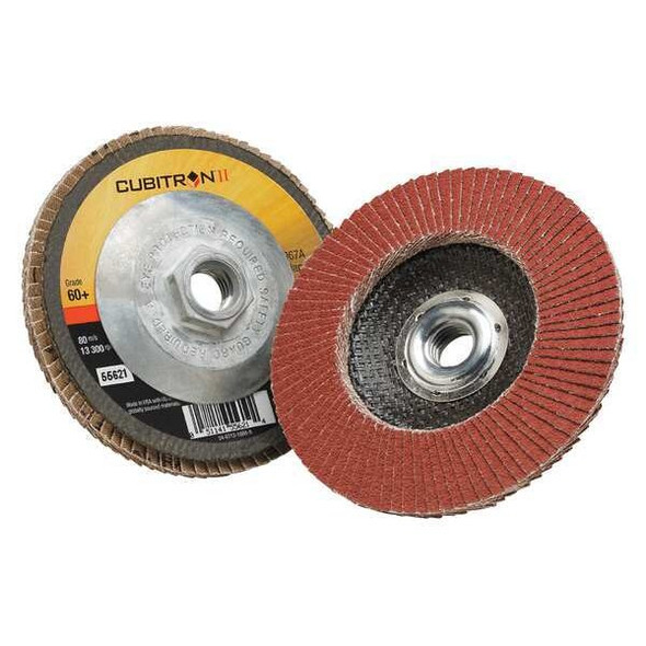 3m Cubitron Flap Disc, 4 1/2 in Dia, 5/8 in Arbor 7100032359
