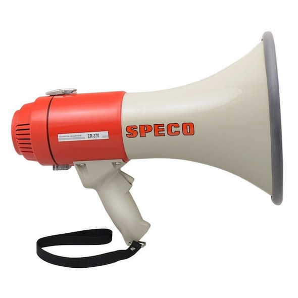 Speco Technologies Megaphone,14-1/4 In.,Siren ER370 Speco Technologies Megaphone,14-1/4 In.,Siren ER370