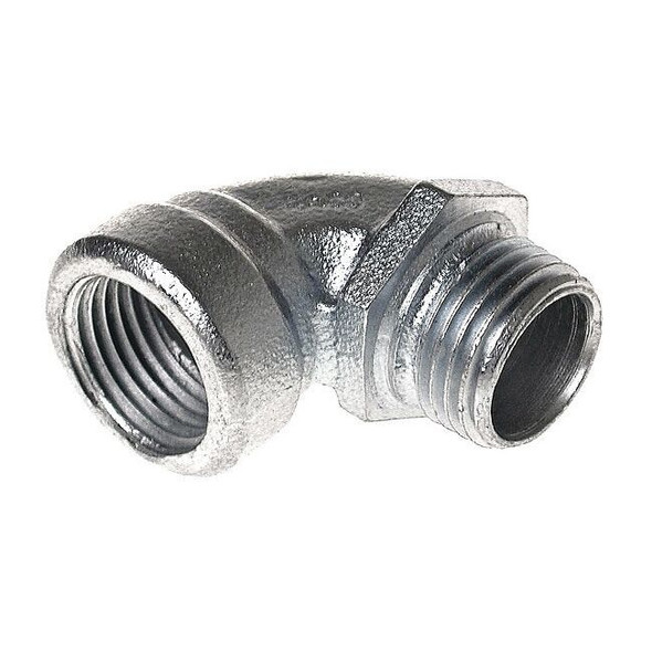 Raco IMC 90 Deg Elbow, 1/2 in, Threaded, Iron, Plain 1722