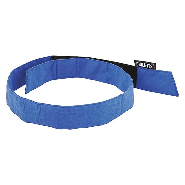 Ergodyne Bandana, Blue, Solid, Hook-and-Loop 6705