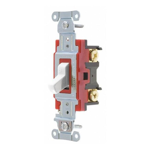 Bryant Wall Switch, 2 hp, Toggle, 20 A, White 4902BW