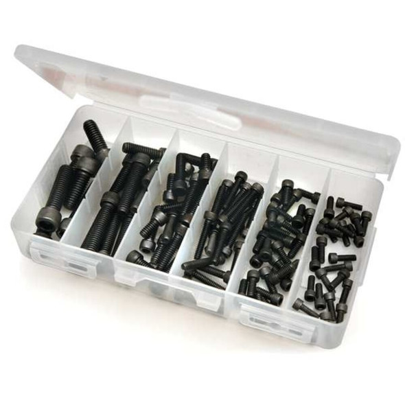 Socket Head Cap Screw Assortment, Alloy Steel, Black Oxide Finish, 106 PCS  WWG-DISP-CAP106