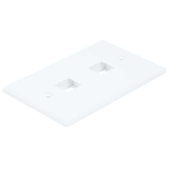 Monoprice WallPlate,Blank,2 Hole, White 6727