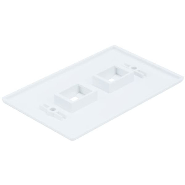 Monoprice WallPlate,Blank,2 Hole, White 6727