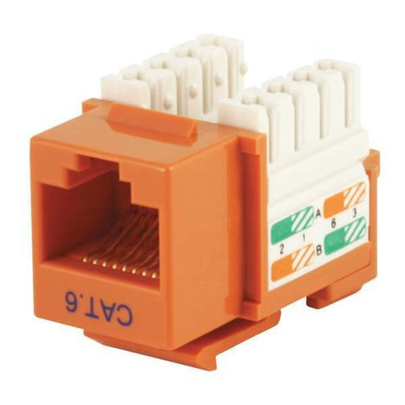 Monoprice Datacom Jack,Cat6,Punch Down,Orange 5382
