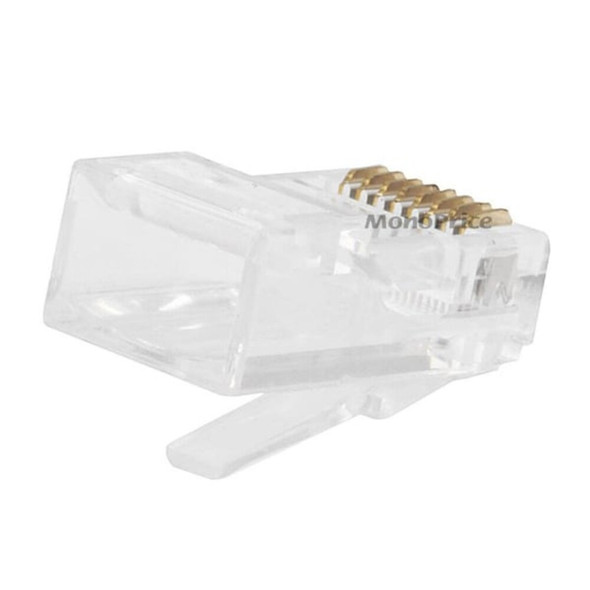 Monoprice Plug, Modular, RJ45, Solid, PK100 7245