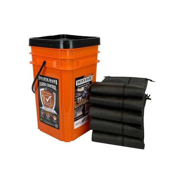 Quick Dam Bucket 10ft Flood Barriers,PK5 QDGG10-5
