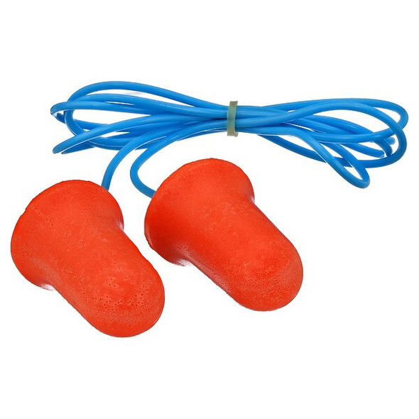 MAXIMUM Disposable Foam Ear Plugs, Bell Shape, 33 dB, Coral, 5 PK