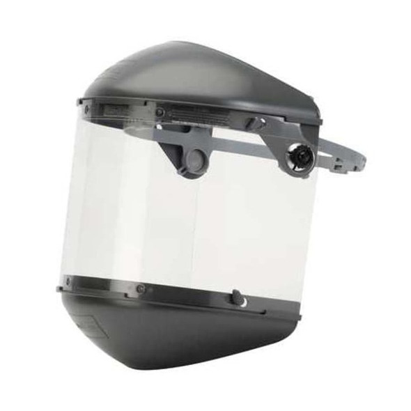 Face Shield Assembly, Clear Visor, 8" Height, Ratchet Suspension, Uncoated Lens