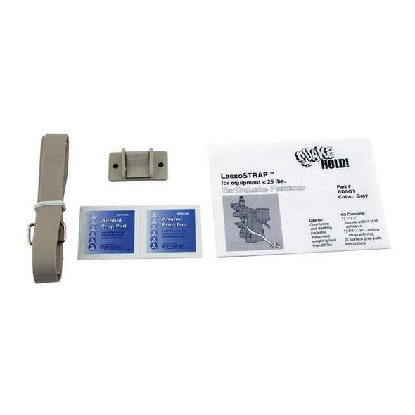 Quakehold! Lasso Strap Fastener, 25 Lbs,Gray RD.S.G.1