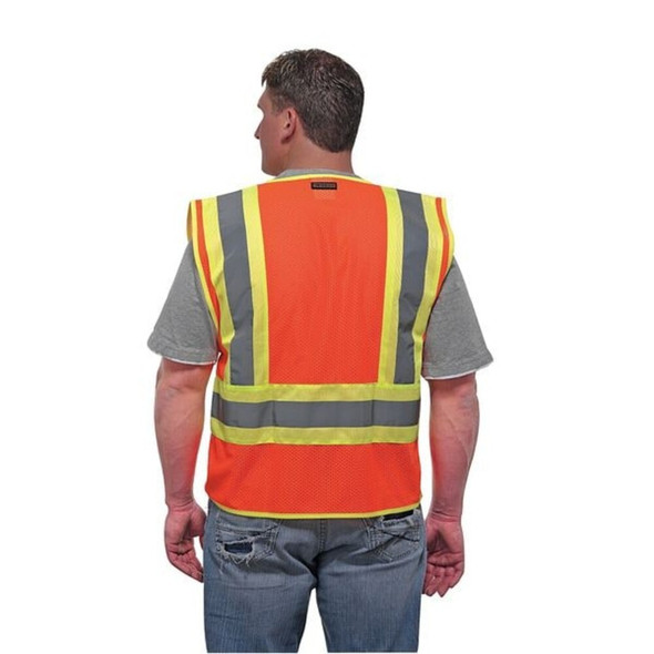 Kishigo 3XL Class 2 High Visibility Vest, Orange 1055-3X