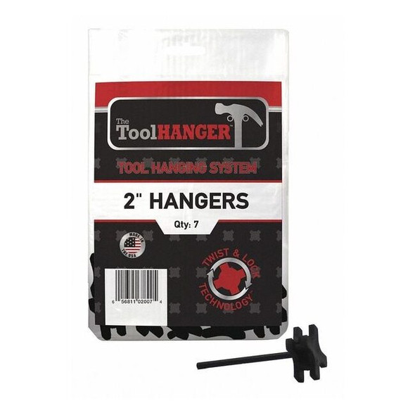 Toolhanger Polypro Plastic,Tool Hanger,Black,PK7 2007