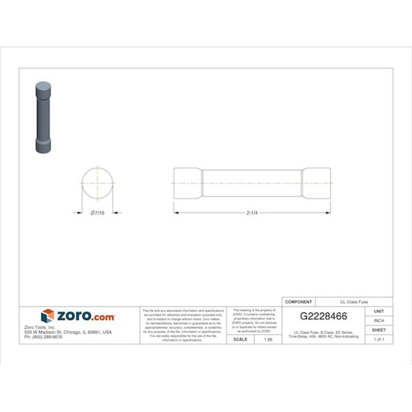 UL Class Fuse, G Class, Time-Delay, 40A, 480V AC, Non-Indicating  SC-40