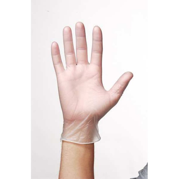 DF-850, Disposable Gloves, 3.00 to 3.99 mil Palm, Vinyl, Powder-Free, S (7), 100 PK, Clear