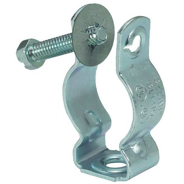 Clamp, Conduit; EMT; Pipe; Strut Use, 3/4 in, Steel, Zinc Plated
