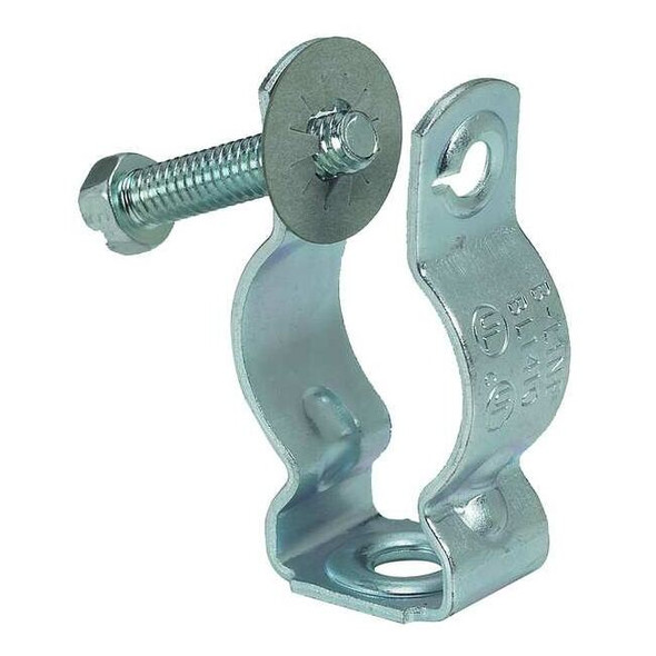Clamp, Conduit; EMT; Pipe; Strut Use, 3/4 in, Steel, Zinc Plated