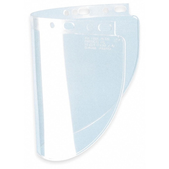 Faceshield Visor, FIBRE-METAL, Proprionate Material, Uncoated, 8 in Visor Height, Clear