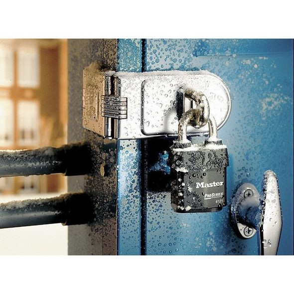 Padlock, Keyed Alike, Standard Shackle, Rectangular Steel Body, Boron Shackle, 7/8 in W