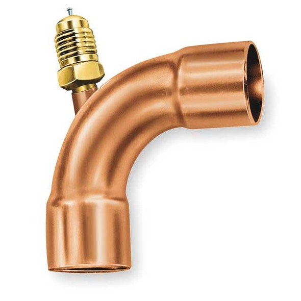 Jb Industries 1/4" Access Valve 90,Brass/Copper A31164
