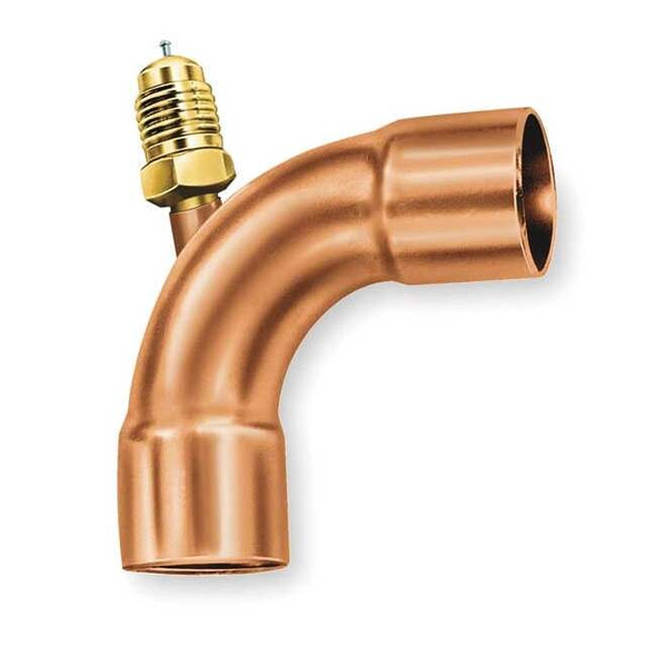Jb Industries 1/4" Access Valve 90,Brass/Copper A31164