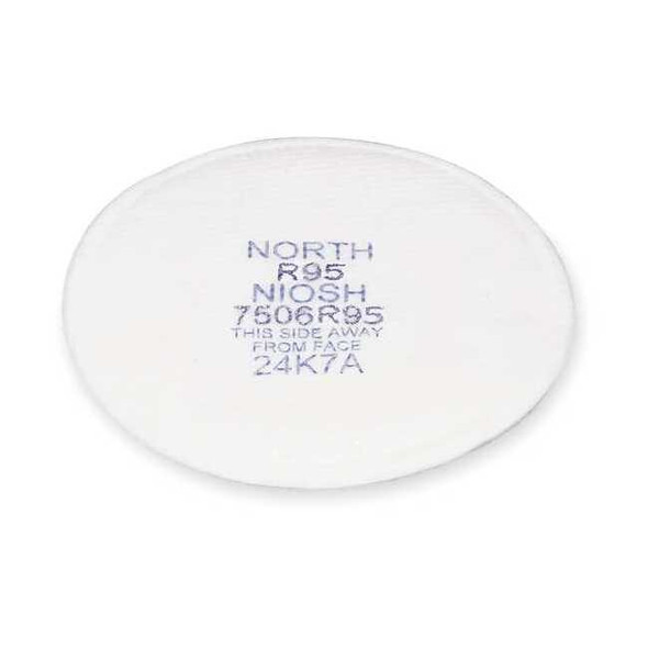 Filter, N, White, Not Threaded, North Full or Half Mask Respirators