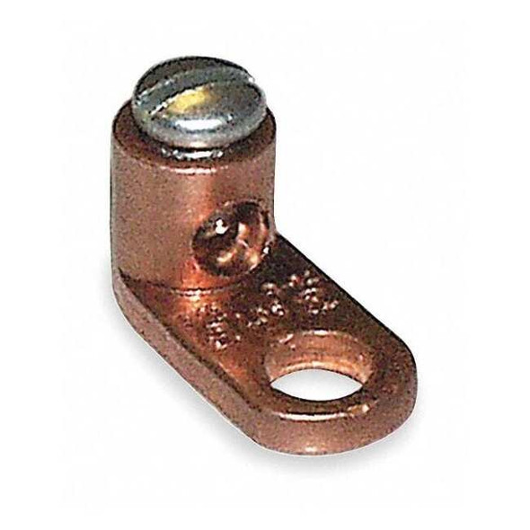 Mechanical Lug, 1/0 AWG Max, 1 Conductor, 1 Hole, 21/64 in Stud, Copper