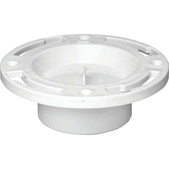 Oatey 3 In. Schedule 40 DWV Level-Fit PVC Closet Flange 43507