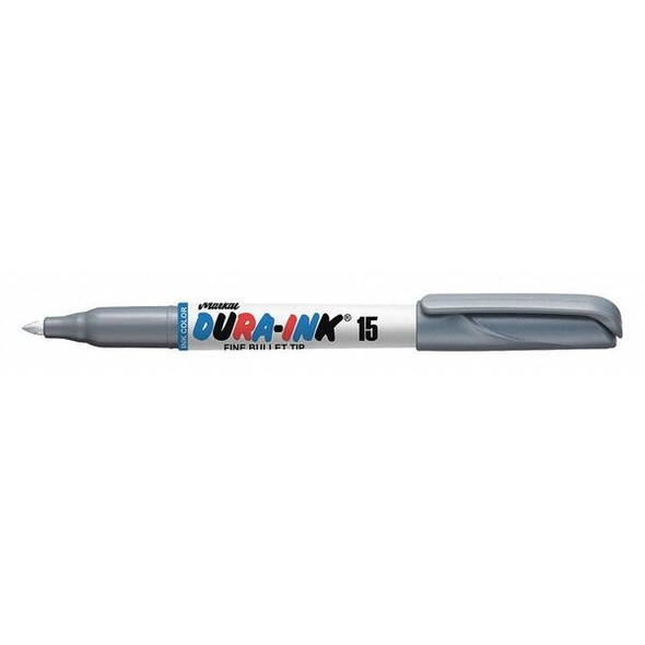 Markal Permanent Marker, Fine Tip, Silver 96027
