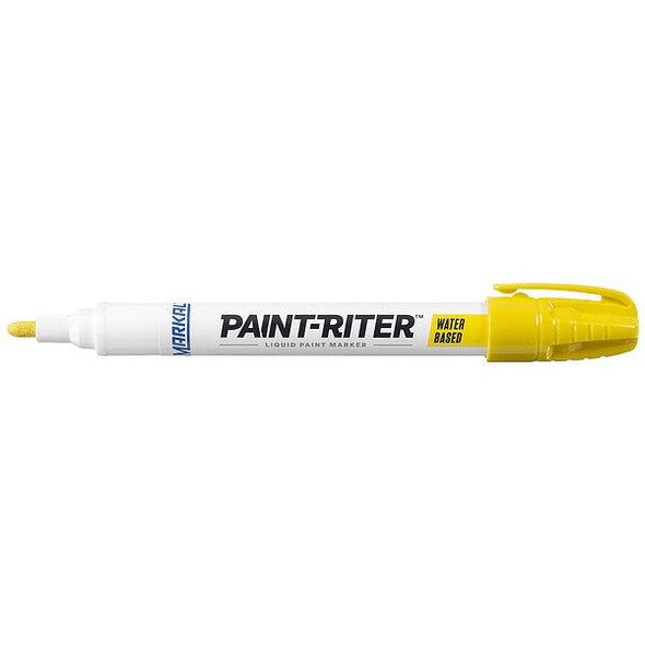 Markal Paint Marker, Medium Tip, Yellow Color Family, Paint 97401G