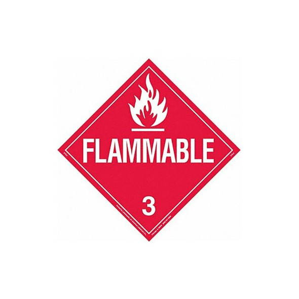 Brady DOT Container Placard, 10-3/4" H, 10-3/4" W, 63443 63443