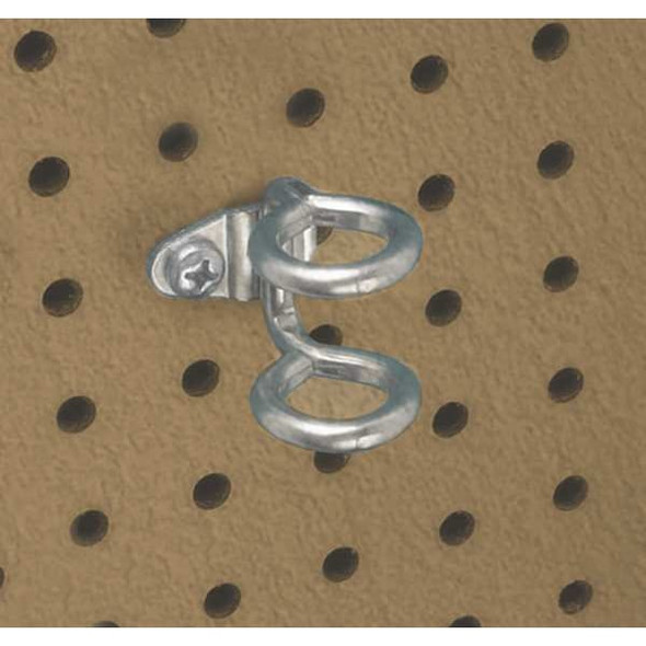 3/4 In. I.D. Steel Double Ring Tool Holder for 1/8 In. and 1/4 In. Pegboard, PK10