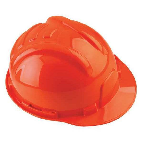 Hard Hat, Gladiator II, Polyethylene, 6 Point Ratchet, Type 1, Class E, Orange