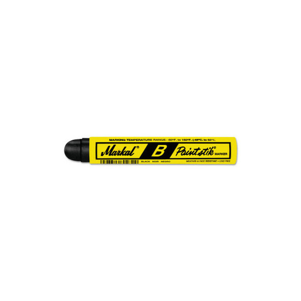 Paintstik® Original B® Solid Paint Marker, 11/16 in dia, 4-3/4 in L, Black