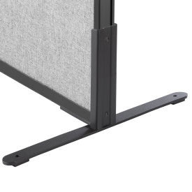 Interion 8""H T-Leg Bracket for Office Partition Panels Black (1 Pair)