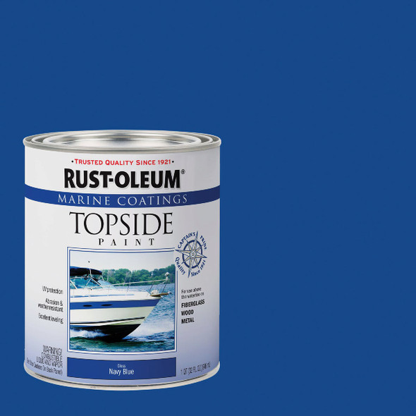 Rust-Oleum Gloss Marine Boat Topside Paint, Navy Blue, 1 Qt. 396958 Rust-Oleum Gloss Marine Boat Topside Paint, Navy Blue, 1 Qt. 396958