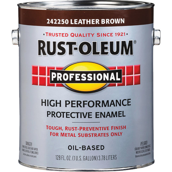 Rust-Oleum VOC for SCAQMD Professional Enamel, Leather Brown, 1 Gal.