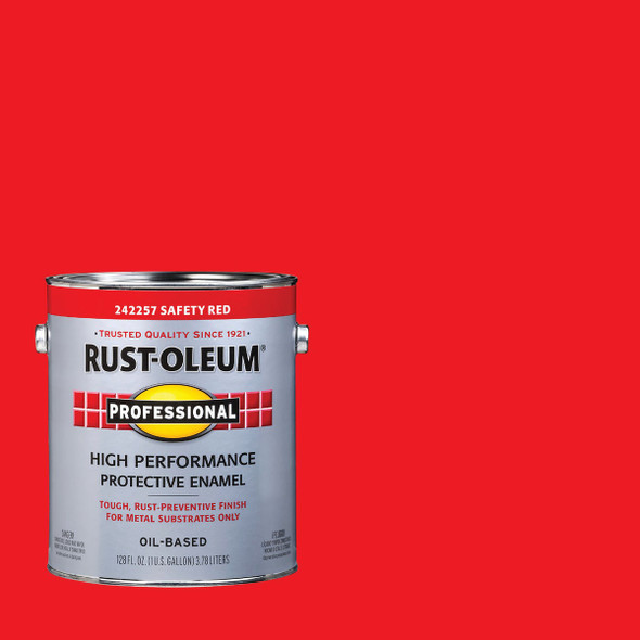 Rust-Oleum Gloss VOC for SCAQMD Professional Enamel, Safety Red, 1 Gal. 242257
