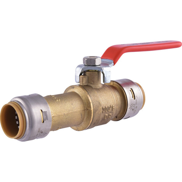 SharkBite 3/4 In. Brass Push-Fit Slip Ball Valve UR24736