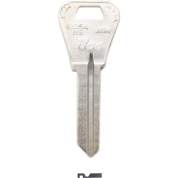 ILCO Weiser Nickel Plated House Key, WR4 / A1054WB (10-Pack) IAL4075600B