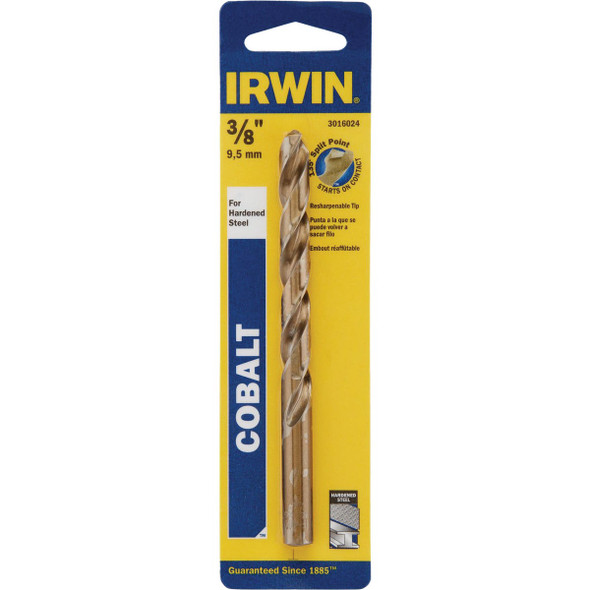 Irwin 3/8 In. Cobalt Pilot Point Drill Bit 3016024