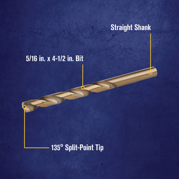 Irwin 5-16 In. Cobalt Pilot Point Drill Bit 3016020 311936