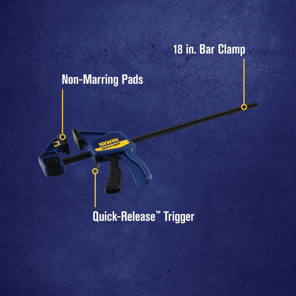 Irwin Quick-Grip 18 In. Medium-Duty One-Hand Bar Clamp 1964719 332550