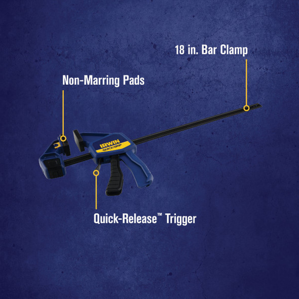 Irwin Quick-Grip 18 In. Medium-Duty One-Hand Bar Clamp 1964719 332550