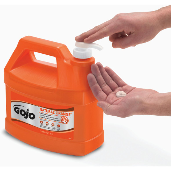 GOJO Natural Orange 1 Gal. Lotion Hand Cleaner with Pumice Pump Bottle 0955-02 576182