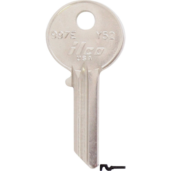 ILCO Yale Nickel Plated House Key, Y52 / 997E (10-Pack) IAL3201900B