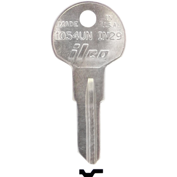 ILCO Nickel Plated File Cabinet Key IN29 / 1054UN (10-Pack) IAL9984800B