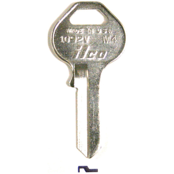 ILCO Master Nickel Plated Padlock Key M4 / 1092V (10-Pack) IAL3231200B