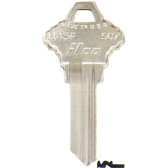 ILCO Schlage Nickel Plated House Key, SC7 / 1145F (10-Pack) IAL4325202B